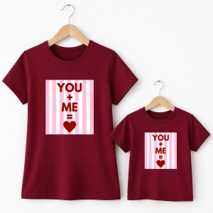 Komplet-koszulek-mama-dziecko-burgundowy-you-and-me-love.webp