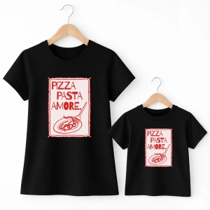 Komplet-koszulek-mama-dziecko-czarne-pizza-pasta-amore.webp