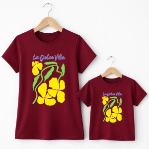 Komplet-koszulek-mama-dziecko-burgundowy-la-dolce-vita.webp
