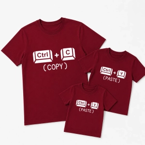Komplet-koszulek-burgundowe-meska-2-dzieciece-kopiuj-wklej-ctrl-c-v.webp