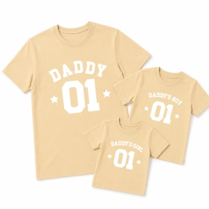 Komplet-koszulek-kremowe-meska-2-dzieciece-daddys-boy-girl-01.webp