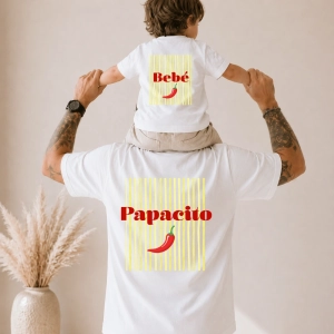 PAPACITO i BEBE komplet koszulek tata i dziecko