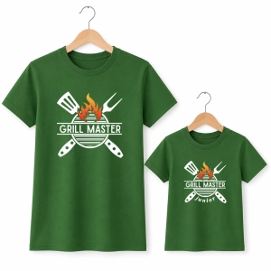 Komplet-koszulek-meska-dziecieca-butelkowy-zielony-grill-master.webp
