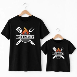 GRILL MASTER komplet koszulek tata i dziecko