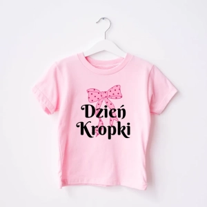 Koszulka dziecięca na Dzień Kropki kokardka lub muszka